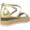 image:imageTOP Moda Women Espadrille Wedge Heels Sandals Open Peep Toe Platform Flatform Ankle Strap Candide9Gold