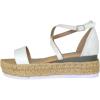 image:imageTOP Moda Women Espadrille Wedge Heels Sandals Open Peep Toe Platform Flatform Ankle Strap Candide9White Pu