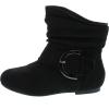image:imageTOP Moda Womens Ankle Booties Buckle Mid Calf Buckle Slouch Flat Heel Strap Fashion ShoesBlack Imsu