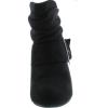 image:imageTOP Moda Womens Ankle Booties Buckle Mid Calf Buckle Slouch Flat Heel Strap Fashion ShoesBlack Imsu