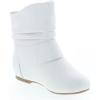 image:imageTOP Moda Womens Ankle Booties Buckle Mid Calf Buckle Slouch Flat Heel Strap Fashion ShoesWhite1