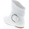 image:imageTOP Moda Womens Ankle Booties Buckle Mid Calf Buckle Slouch Flat Heel Strap Fashion ShoesWhite1