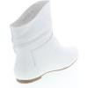 image:imageTOP Moda Womens Ankle Booties Buckle Mid Calf Buckle Slouch Flat Heel Strap Fashion ShoesWhite1