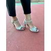 image:imageTOP Moda Womens Open Toe DressyFormal Rhinestone Heel Sandal Ankle Strap Black GlitterSilver Glitter