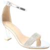 image:imageOver the Toe Strap Ankle Wrap Strap Heel Open Toe Medium Heel SILVER17 6