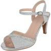 image:imageTOP Moda Shoes Women Stiletto Heels Open Peep Toe Ankle Strap Bling Rhinestone Glitter PAMELA28Silver