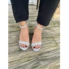 image:imageTOP Moda Gallery45 Ankle Strap Dressy High Heel Sandal Nonslip Sole For Wedding Party Prom Evening Wear or Any Occasion Sleek Style Block Heel Sandals Silver Glitter 7