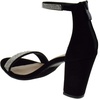 image:imageTOP Moda Gallery45 Ankle Strap Dressy High Heel Sandal Nonslip Sole For Wedding Party Prom Evening Wear or Any Occasion Sleek Style Block Heel SandalsBlack Nubuck