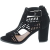 image:imageTOP Moda Levin1 Ankle Strap Open Toe Chunky Heel Platform Gladiator SandalBlack 185