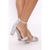 image:imageTOP Moda Womens All But Average Chunky HeelSilver