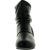 image:imageTOP Moda Womens Ankle Booties Buckle Mid Calf Buckle Slouch Flat Heel Strap Fashion ShoesBlack Pu New