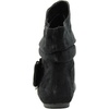 image:imageTOP Moda Womens Ankle Booties Buckle Mid Calf Buckle Slouch Flat Heel Strap Fashion ShoesPremium Black Suede