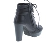 image:imageTOP Moda Womens Cici1 High Heel Lace Up Ankle Boots Platform Booties with StudsBlack