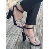 image:imageTOP Moda Womens Formal Rhinestone High Heel Sandal Ankle Strap Black GlitterBlack Glitter