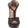 image:imageTOP Moda Womens Formal Rhinestone High Heel Sandal Ankle StrapBlack Glitter39