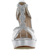 image:imageTOP Moda Womens Formal Rhinestone High Heel Sandal Ankle StrapSilver385