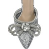 image:imageTOP Moda Womens High Heels Closed Toe Rhinestone Bow Ankle Strap Pumps Dress ShoesSilver