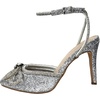 image:imageTOP Moda Womens High Heels Closed Toe Rhinestone Bow Ankle Strap Pumps Dress ShoesSilver