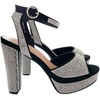 image:imageTOP Moda Womens Rhinestone Platform High Heel Open Toe Ankle Strap SandalsBlack Rhinestone