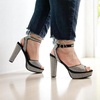 image:imageTOP Moda Womens Rhinestone Platform High Heel Open Toe Ankle Strap SandalsBlack Rhinestone