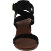 image:imageTOP Moda Womens Vision75 Ankle Wrap Adjustable Buckle Stacked Chunky Heel SandalBlack9