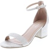 image:imageTOP Moda Darcie1 Womens Fashion Ankle Strap Chunky Low Heel Dress Sandal ShoesChampagne8