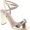 image:imageTOP Moda Womens Formal Rhinestone High Heel Sandal Ankle StrapGold Metallic Rhinestone