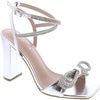 image:imageTOP Moda Womens Formal Rhinestone High Heel Sandal Ankle StrapSilver Metallic Rhinestone