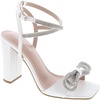 image:imageTOP Moda Womens Formal Rhinestone High Heel Sandal Ankle StrapWhite Pu Rhinestone