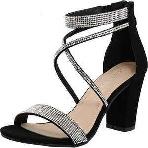 image:imageTOP Moda DressyFormal Sandals High Heel Ankle Strap Open Toe Sandals Black numeric6