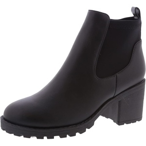 image:imageTOP Moda Womens Chelsea Ankle Boots Chunky Heel with Elastic GoreBlack