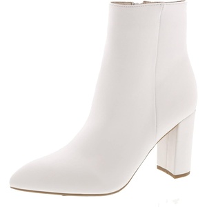image:imageTOP Moda Womens Chunkly High Heel Ankle BootiesWhite