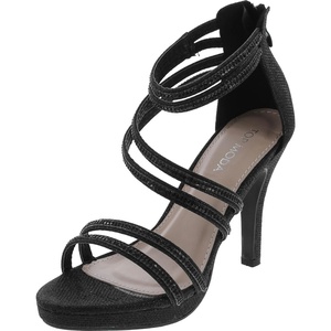 image:imageTOP Moda Womens Formal Rhinestone High Heel Sandal Ankle StrapBlackInna8