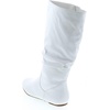 image:imageTOP Moda Data1 Womens Shoes Cute amp Comfort Round Toe Flat Heel Slouchy Mid Calf BootWhite Pu