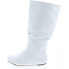 image:imageTOP Moda Data1 Womens Shoes Cute amp Comfort Round Toe Flat Heel Slouchy Mid Calf BootWhite Pu