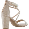 image:imageTOP Moda Rosa66 Ankle Strap Dressy High Heel Sandal Nonslip Sole For Wedding Party Prom Evening Wear or Any Occasion Sleek Style Block Heel SandalsChampagne