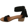 image:imageTOP Moda Womens Tassel Fringe Zip Back Block Heel SandalBlack Ts