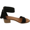 image:imageTOP Moda Womens Tassel Fringe Zip Back Block Heel SandalBlack Ts
