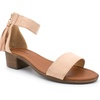 image:imageTOP Moda Womens Tassel Fringe Zip Back Block Heel SandalBlush