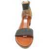 image:imageTOP Moda Womens Tassel Fringe Zip Back Block Heel SandalOlive