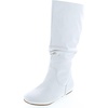 image:imageTOP Moda Data1 Womens Shoes Cute amp Comfort Round Toe Flat Heel Slouchy Mid Calf BootWhite Pu