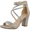 image:imageTOP Moda Rosa66 Ankle Strap Dressy High Heel Sandal Nonslip Sole For Wedding Party Prom Evening Wear or Any Occasion Sleek Style Block Heel SandalsChampagne