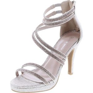 image:imageTOP Moda Womens Formal Rhinestone High Heel Sandal Ankle StrapChampagneInna10