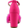 image:imageTOP Moda K 30 Womens Feather Fur Chunky Heel Sandals Nubuck Hot Pink 6