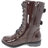 image:imageTOP Moda Pack 72 Womens Military Lace Up Buckle Combat BootsBrown Pat