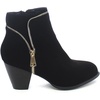 image:imageTOP Moda Tail4 Womens Zippper Trim Stacked Block Heel Ankle BootiesBlack