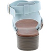 image:imageTOP Moda Vision75 Womens Ankle Wrap Adjustable Buckle Stacked Chunky Heel SandalLight Blue55