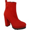 image:imageTOP Moda Womens Stretch Chunky Block Heel Ankle BootieRedsu