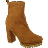 image:imageTOP Moda Womens Stretch Chunky Block Heel Ankle BootieTan Su