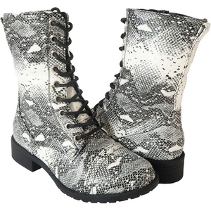 image:imageTOP Moda Pack 72 Womens Military Lace Up Buckle Combat BootsWhite